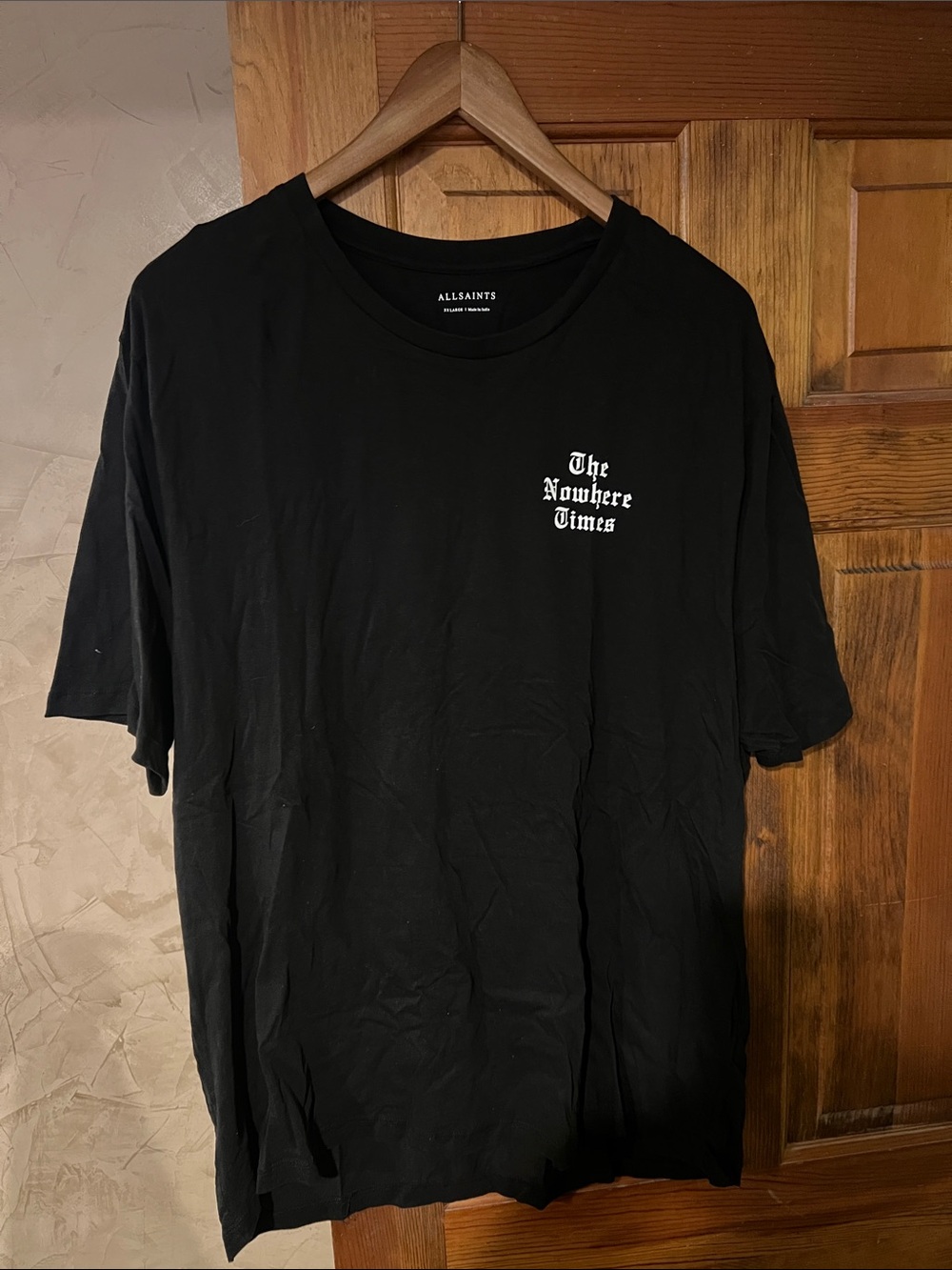 AllSaints Black Short-Sleeve 'The Nowhere Times' Graphic Tee